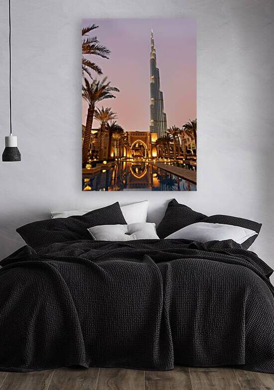 Burj Khalifa stands tall at dusk in Dubai by Marco Brivio