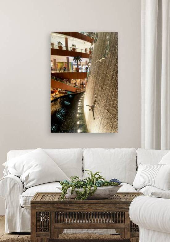 Diving figures at Dubai Mall waterfall attract many visitors by Marco Brivio