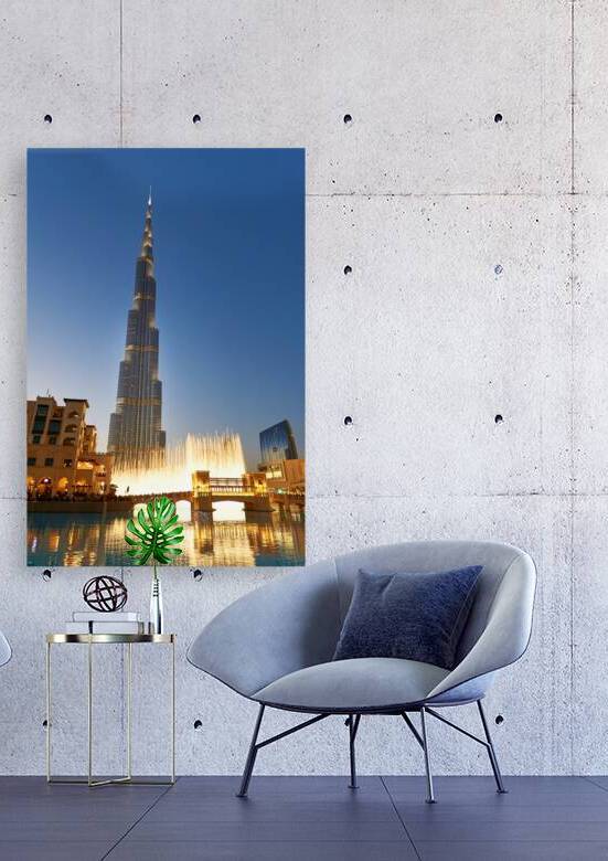 Burj Khalifa and Dubai Fountain light up the night sky in Dubai by Marco Brivio