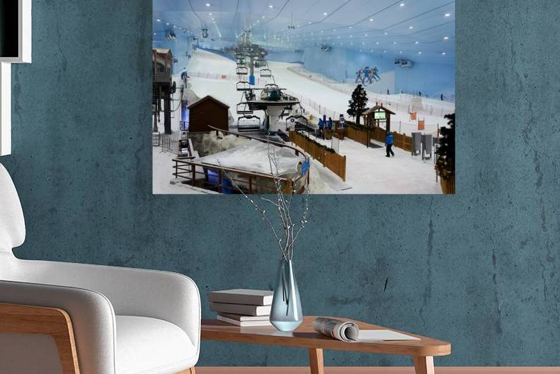 Indoor ski resort with chairlift and snow activities in Dubai by Marco Brivio