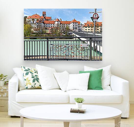 View of st. mang abbey and lovers padlocks on romantic road in f by Marco Brivio