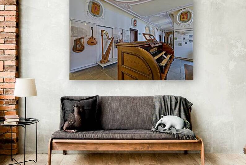 Musical instruments on display at St. Mang Abbey in Bavaria by Marco Brivio