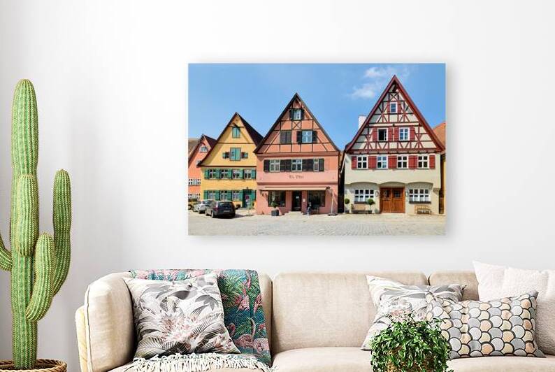 Buildings on the romantic road in dinkelsbuhl germany by Marco Brivio