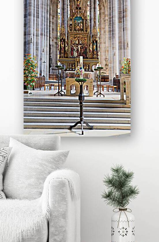 Saint Georges Minster altar in Dinkelsbuhl along Romantic Road by Marco Brivio