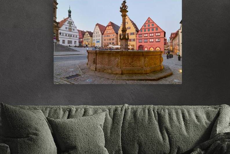Rothenburg ob der Tauber Market Square with Georgsbrunnen founta by Marco Brivio