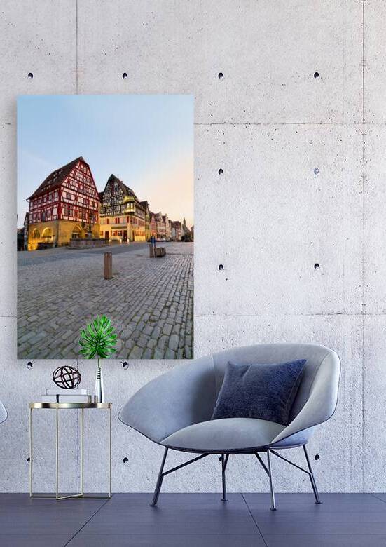 Sunset at jagstheimer haus and georgsbrunnen rothenburg by Marco Brivio