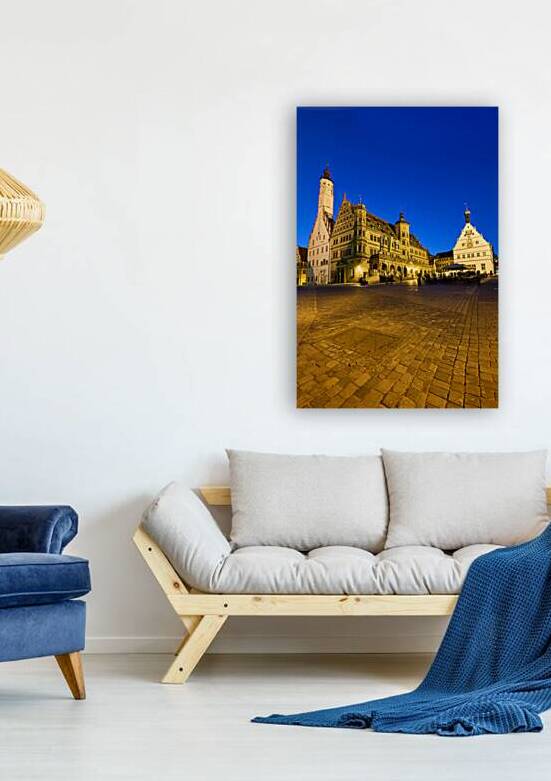 Market square in Rothenburg ob der Tauber during sunset by Marco Brivio