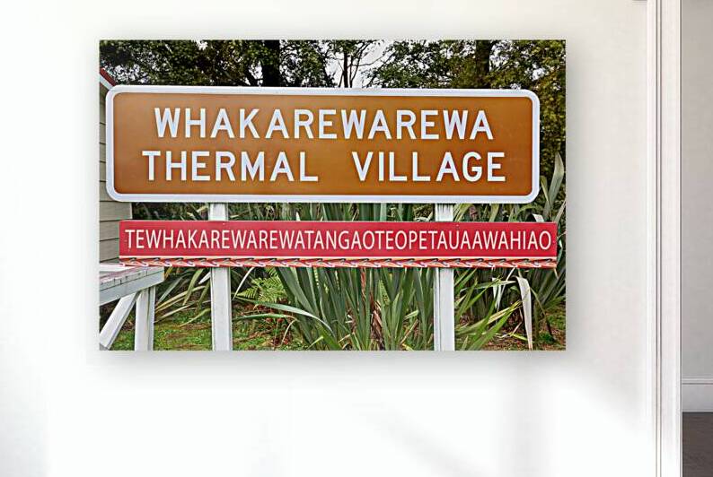Whakarewarewa thermal village entrance in Rotorua New Zealand by Marco Brivio