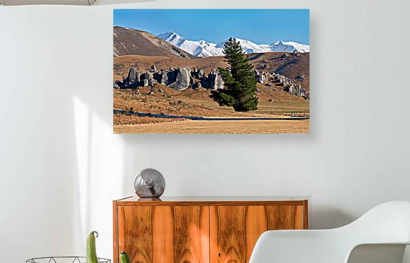 View of southern alps and castle hill in new zealand by Marco Brivio