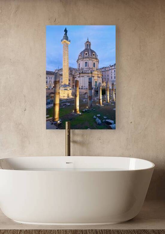 Trajans Column and Santa Maria di Loreto church in Rome by Marco Brivio