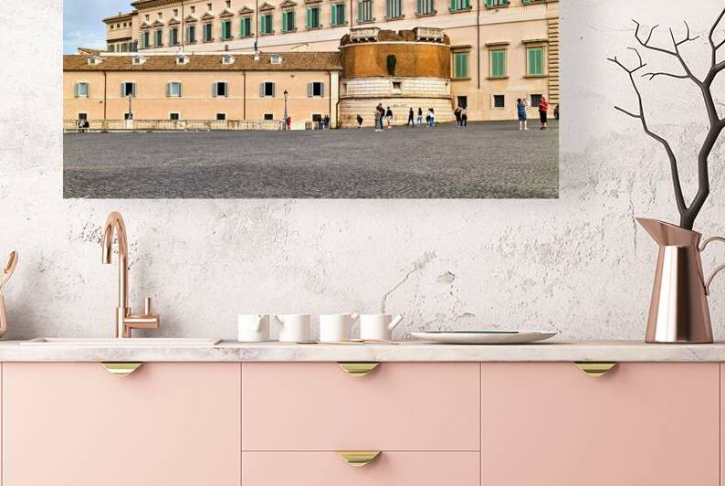 Quirinal Palace in Rome Italy attracts visitors in the daytime by Marco Brivio