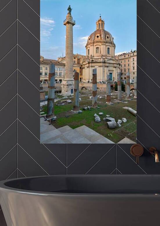 Trajans column and Santa Maria di Loreto church in Rome by Marco Brivio