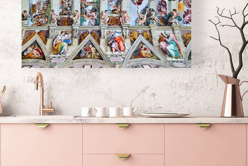 Michelangelo ceiling painting at Vatican Museums in Rome by Marco Brivio