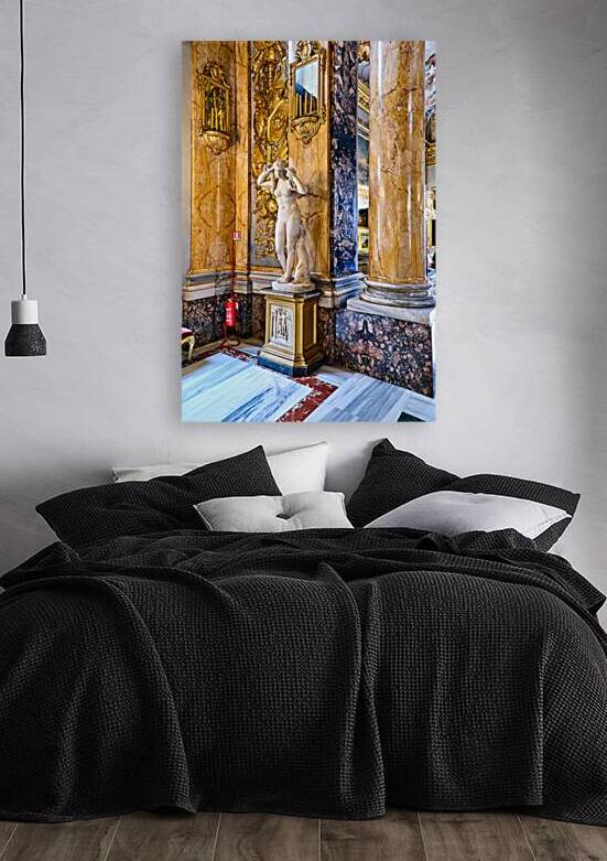 Marble statue inside the Great Hall of Colonna Art Gallery in Ro by Marco Brivio