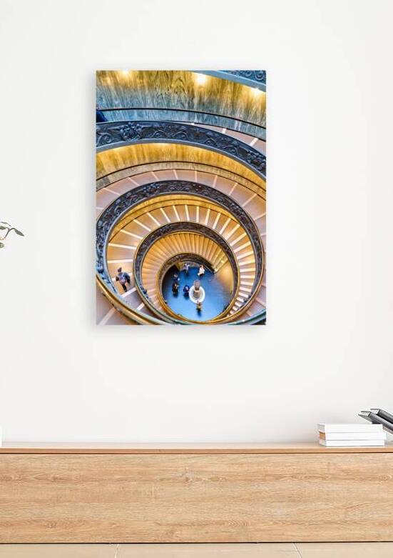 Visitors descend the Bramante staircase in Vatican City by Marco Brivio