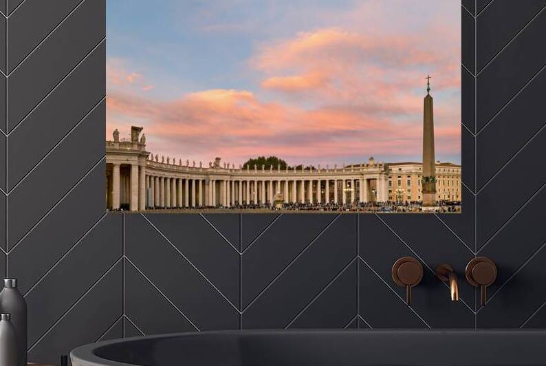Visit to Saint Peters Square in Rome at dusk by Marco Brivio