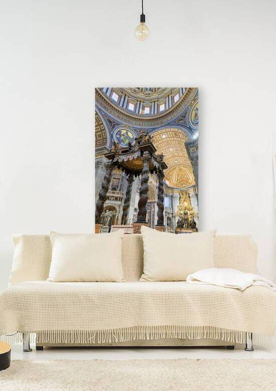View of Saint Peters Basilica with Berninis Baldacchino and vi by Marco Brivio