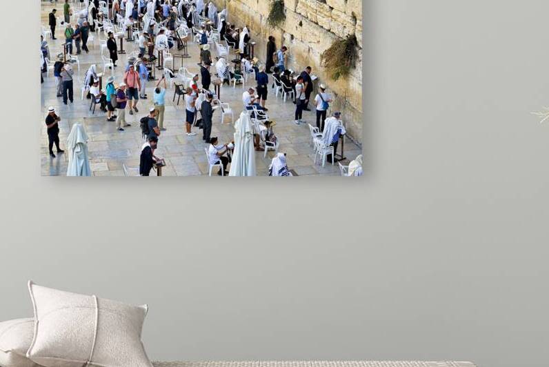 Worshippers gather for prayer at Jerusalems Western Wall by Marco Brivio