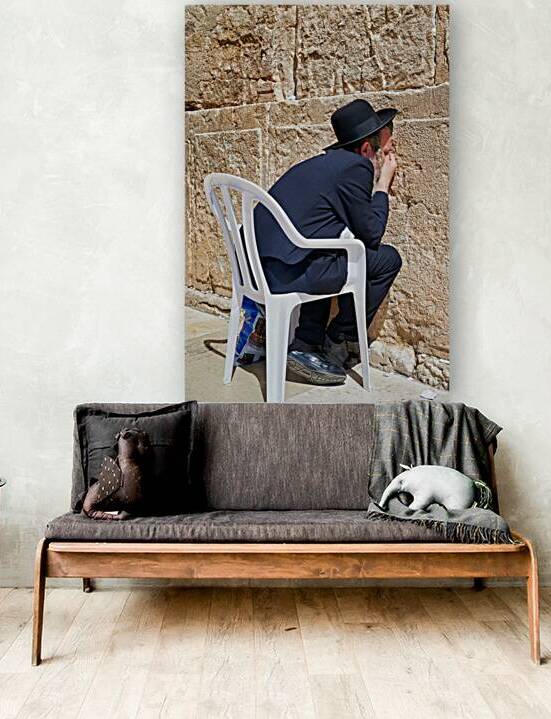 Orthodox Jews praying at the Wailing Wall in Jerusalem by Marco Brivio