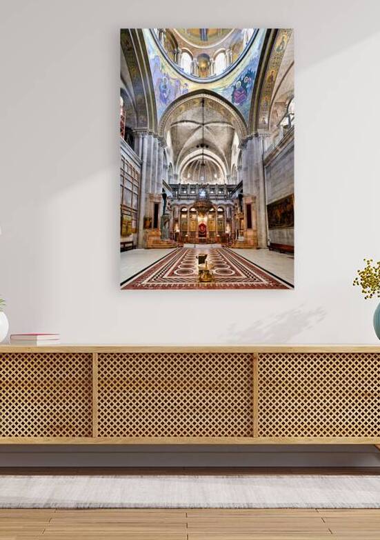 Church of the Holy Sepulchre in Jerusalem during daylight hours by Marco Brivio