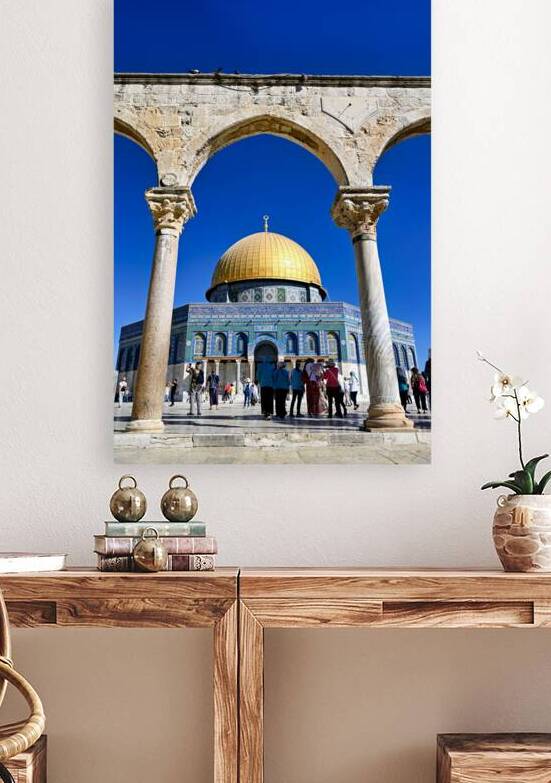 Visitors gather at Dome of the Rock mosque in Jerusalem during d by Marco Brivio