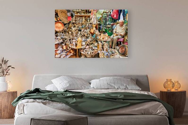 Junk dealer in old city of Jerusalem sells various items by Marco Brivio