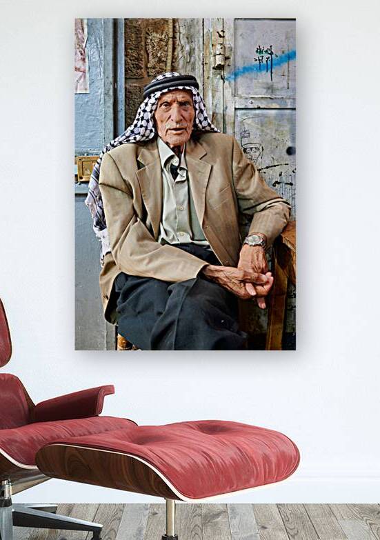 Portrait of a man in the old city souq of Jerusalem by Marco Brivio