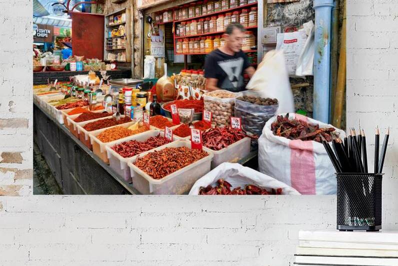 Spices and products for sale at Mahane Yehuda Market in Jerusale by Marco Brivio