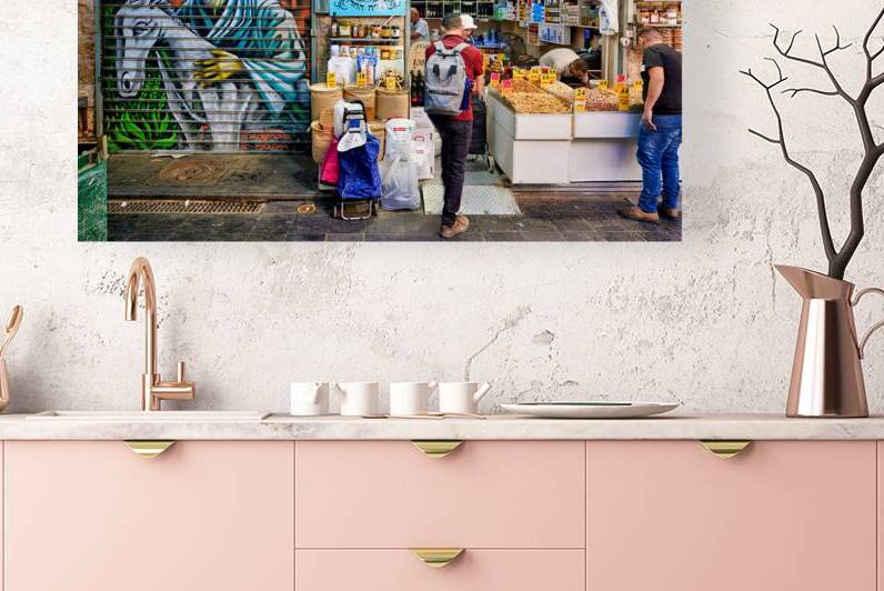 Market scene in Mahane Yehuda Market Jerusalem Israel by Marco Brivio