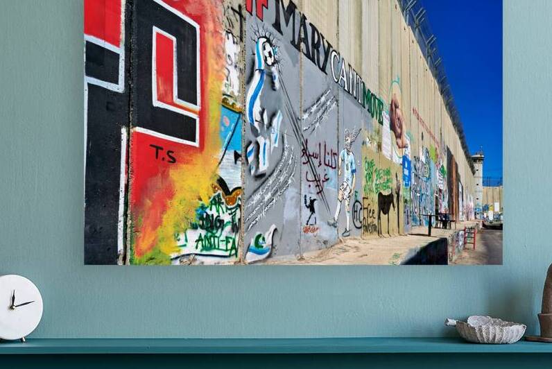 West bank separation wall with street art in Bethlehem Jerusale by Marco Brivio