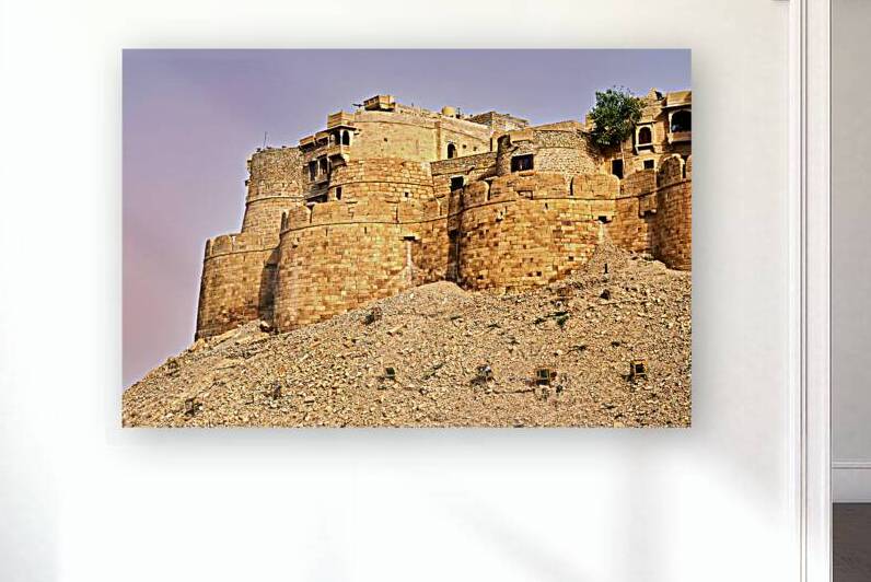 Walls of Jaisalmer Fort stand tall in Rajasthan India by Marco Brivio