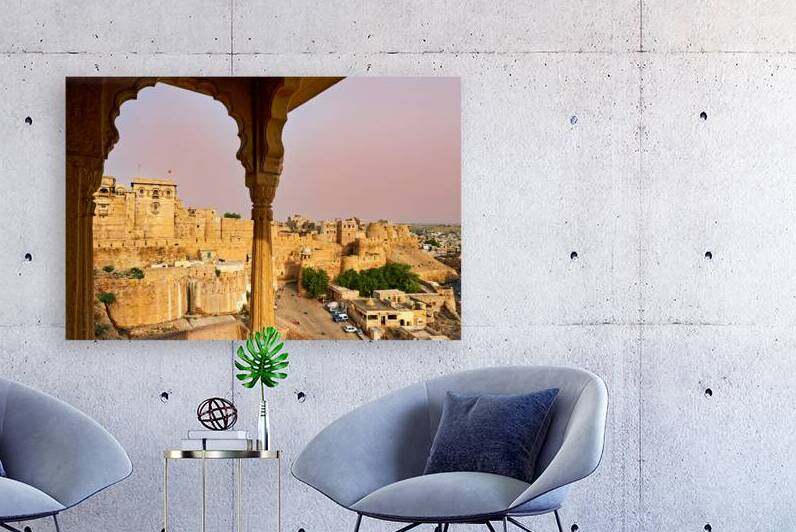 Sunset view of walls in Jaisalmer Rajasthan by Marco Brivio