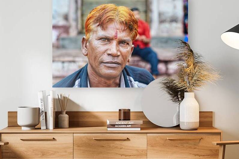Portrait of a man with red hair in Jodhpur Rajasthan by Marco Brivio