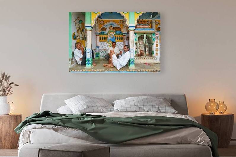 Men relax in Bundi Rajasthan during a sunny day by Marco Brivio