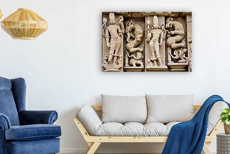 Hindu temple carvings at Khajuraho in Madhya Pradesh by Marco Brivio