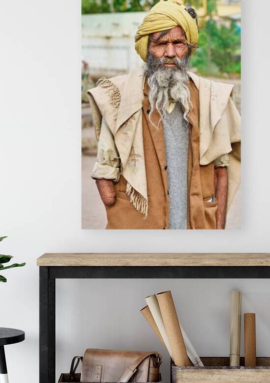 Portrait of a man in Orchha Madhya Pradesh India at a local sp by Marco Brivio