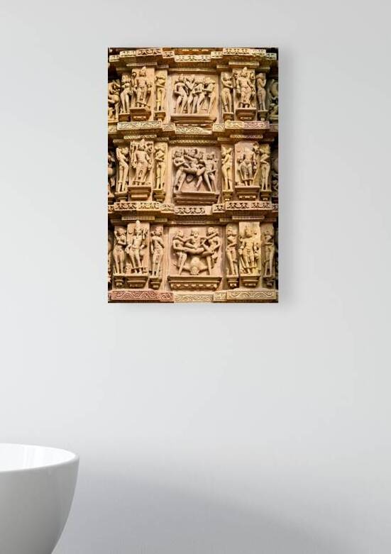 Hindu erotic temples in Khajuraho Madhya Pradesh showcase sculp by Marco Brivio