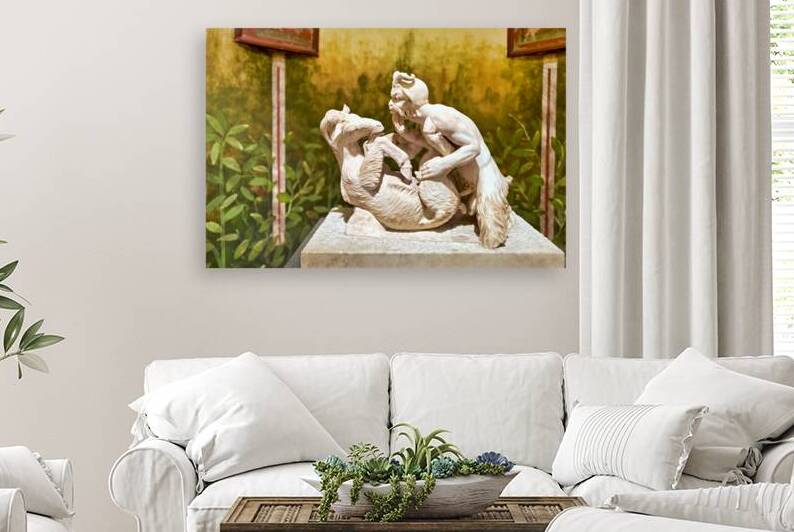 Goat and satyr sculpture at Naples Archaeological Museum by Marco Brivio