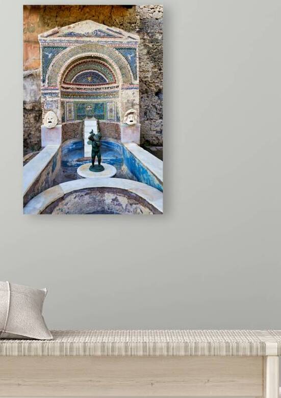 Exploring ancient fountain in Pompeii Italy by Marco Brivio