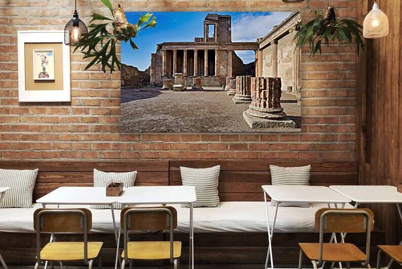 Exploring ancient Roman ruins in Pompeii near Naples Italy by Marco Brivio