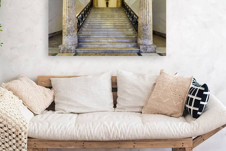 Stairs leading to the Museo di Capodimonte in Naples Italy by Marco Brivio