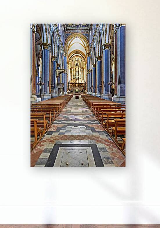 Interior of San Domenico Maggiore church in Naples at midday by Marco Brivio