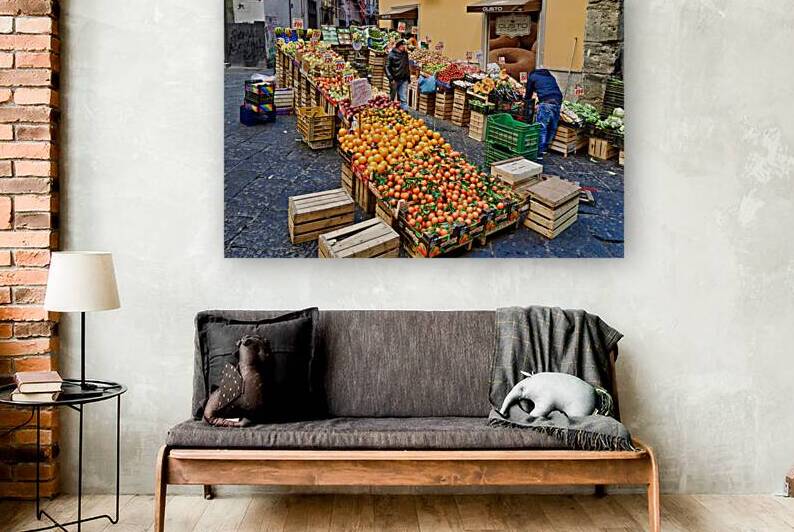 Greengrocer selling fruits and vegetables in Naples Campania Ita by Marco Brivio