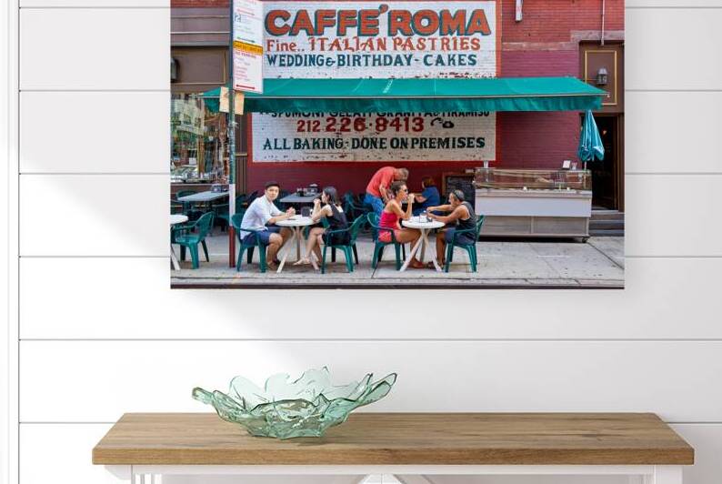 Visitors enjoy pastries at Caffe Roma in Little Italy New York by Marco Brivio