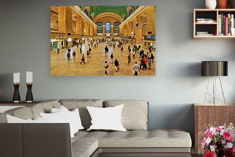 People walk in Grand Central Terminal in Manhattan by Marco Brivio