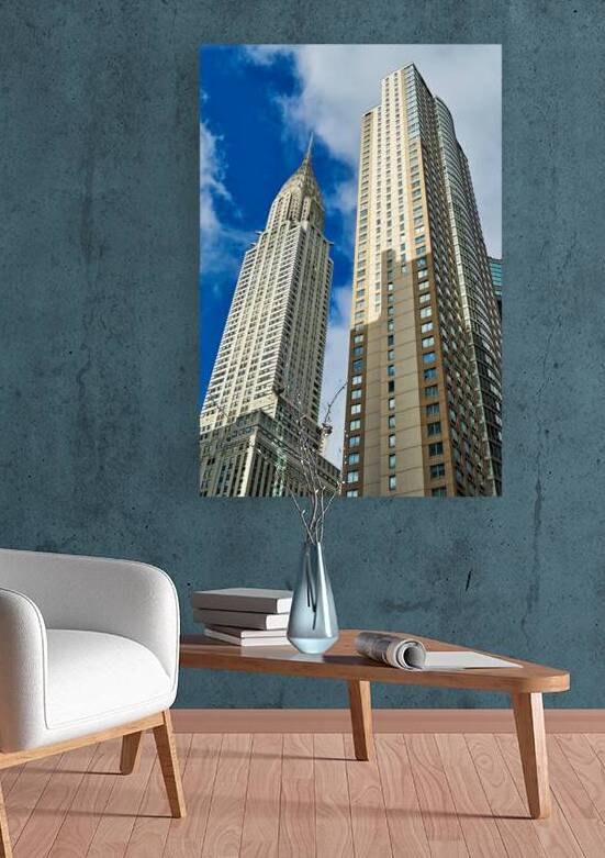 Chrysler Building stands tall among modern structures in Manhatt by Marco Brivio