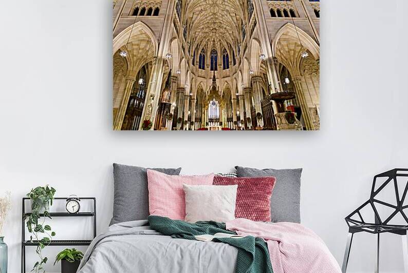 Visitors admire St. Patricks Cathedral in Manhattan during the  by Marco Brivio