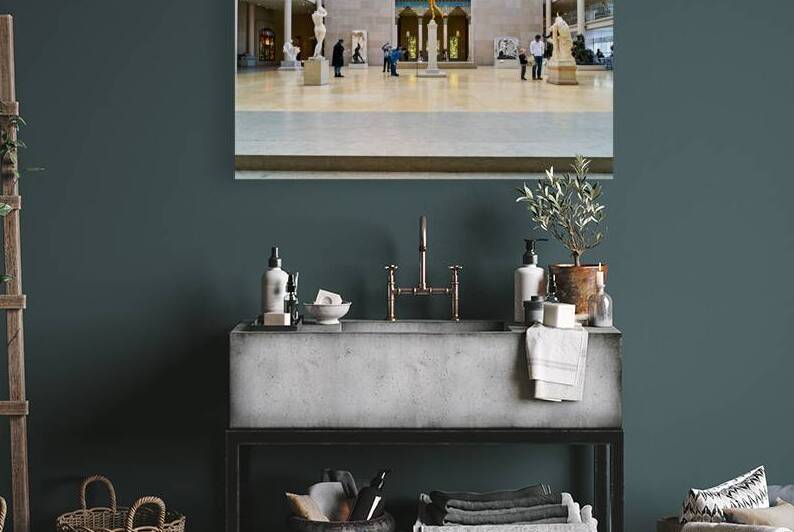 Visitors explore Engelhard Court at the Met in Manhattan by Marco Brivio