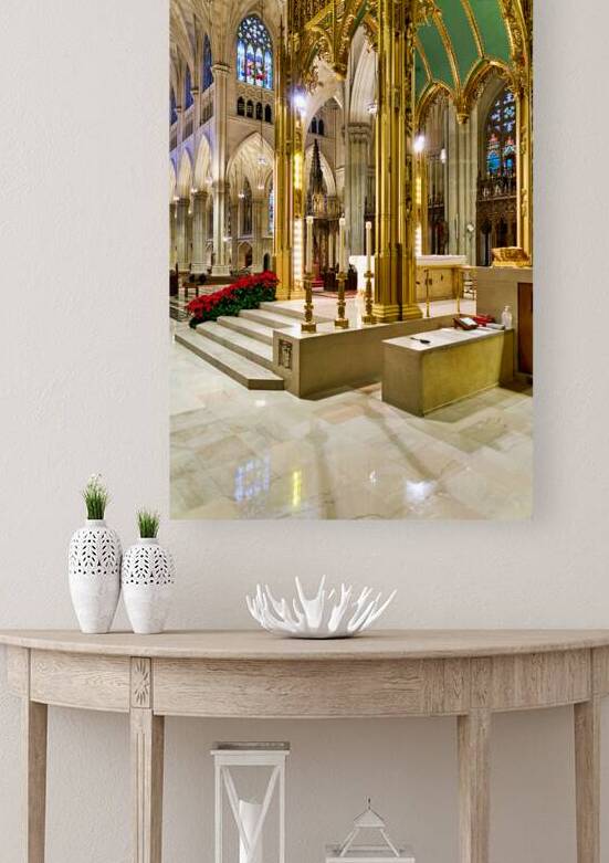 Visitors explore St. Patricks Cathedral in Manhattan during the by Marco Brivio