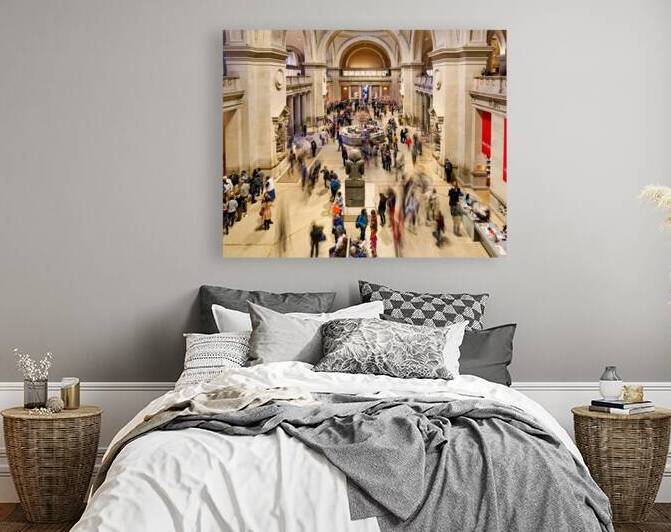 Visitors explore the Metropolitan Museum of Arts entrance hall by Marco Brivio